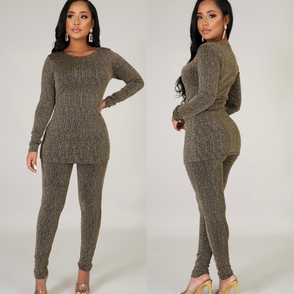 Gold Shimmer leggings set